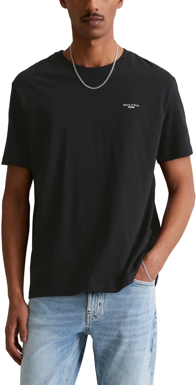 Marc O'Polo Denim Herren T-Shirt aus Bio-Baumwolle Regular Fit XL Schwarz