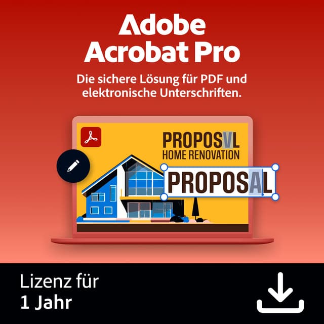 Adobe Acrobat Pro|1 Jahr| PC/Mac|Digital Download