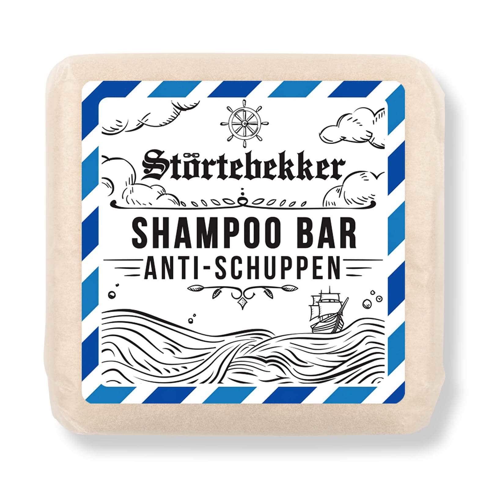 NEU: Störtebekker® Premium Festes Anti Schuppen Shampoo - Festes Shampoo Herren & Damen - 3in1 Duschseife Männer für Haare, Kopfhaut & Bart - vegan, handgefertigt (100g) 1 stück (1er Pack)
