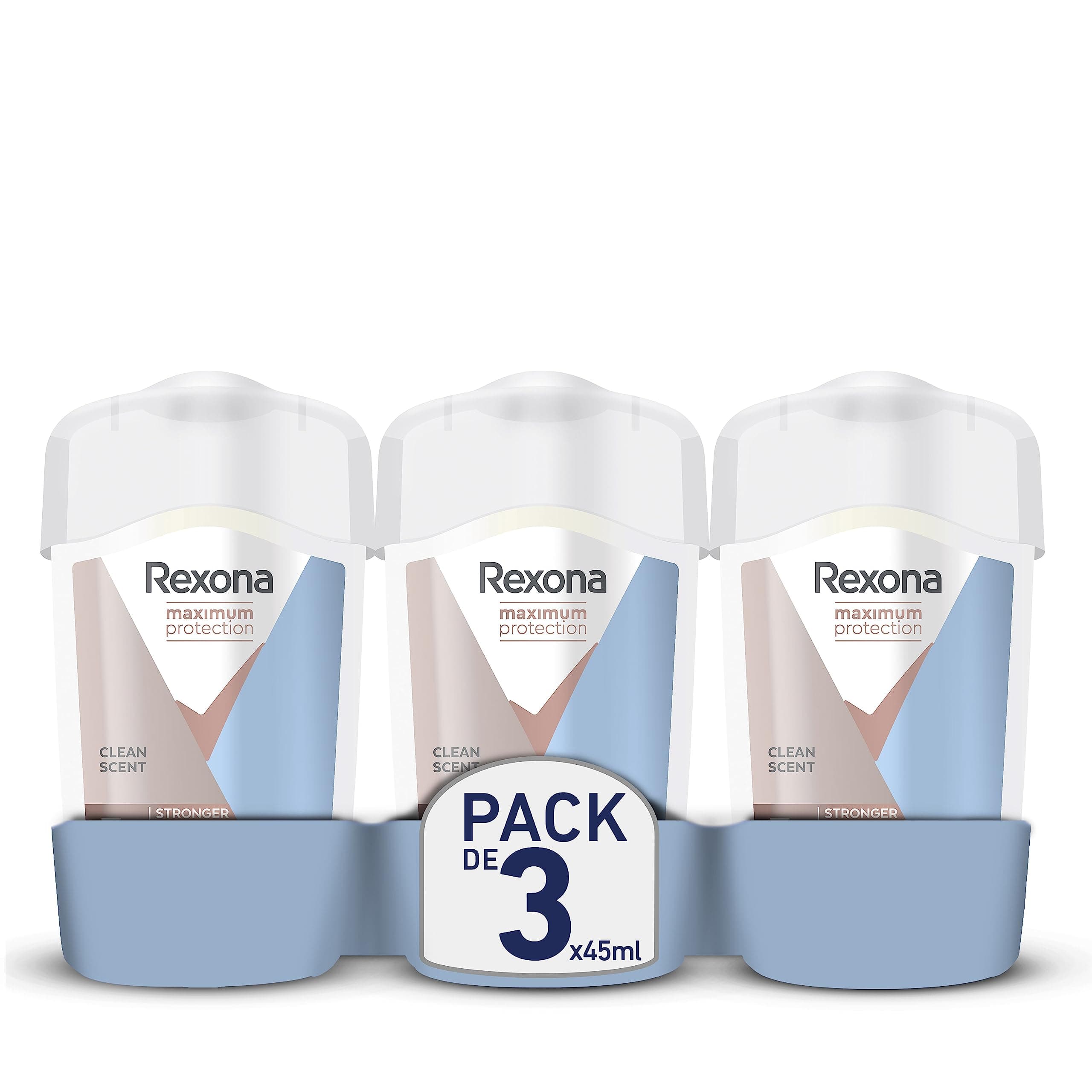 Rexona Deodorant Stick Anti-Transpirant Clean Scent sauber 96H 45 ml – 3 Stück Clean Scent Anti-Transpirant Stick für Damen, 3 Stück 45 ml (3er Pack)