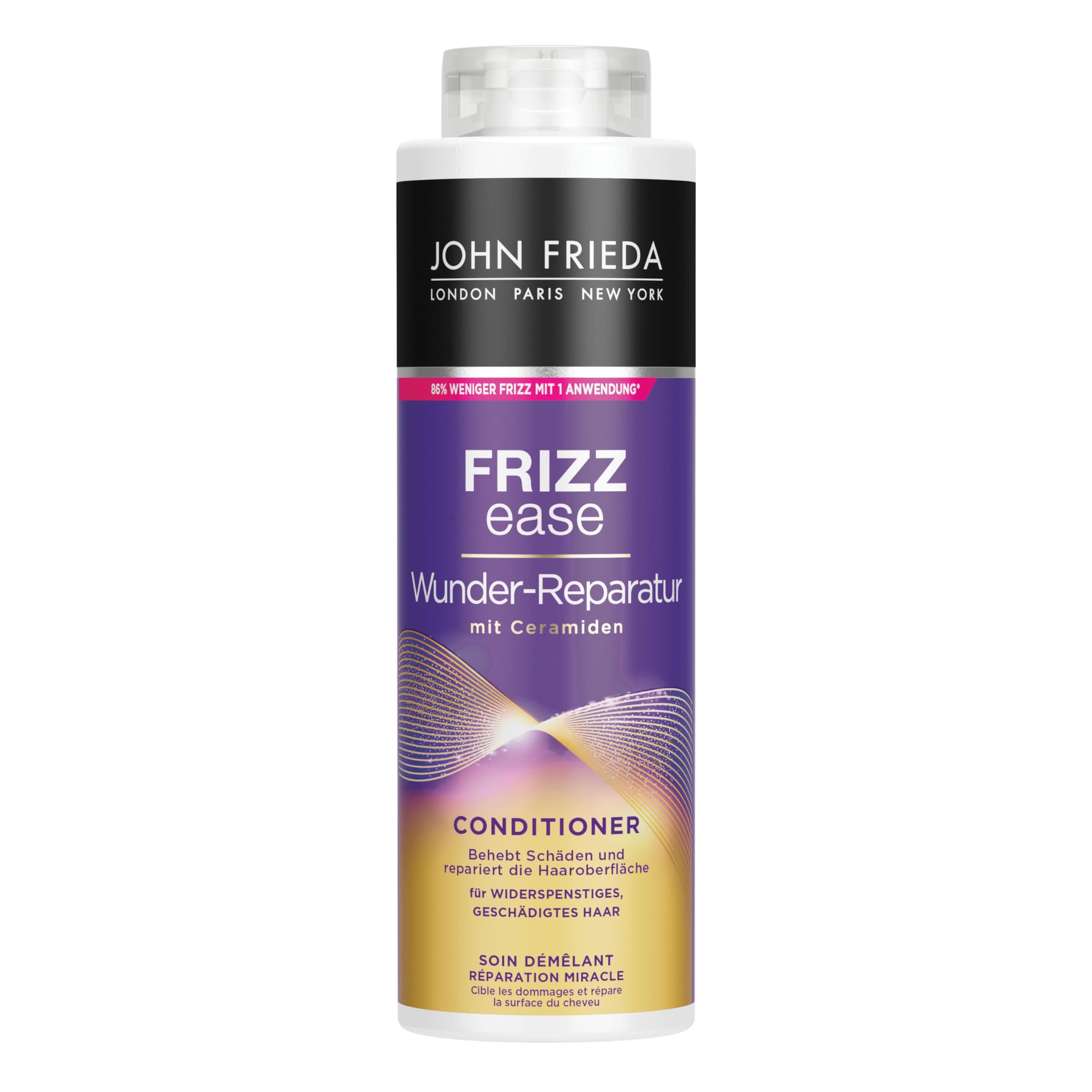 John Frieda Wunder Reparatur Conditioner - Vorteilsgröße: 500 ml - Frizz Ease Serie - Haartyp: widerspenstig, geschädigt, strapaziert - Kabinettgröße 500 ml (1er Pack)