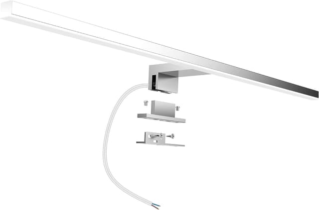 Aogled Led Spiegelleuchte Badezimmer 10W 820LM 60 cm 230V 4000K,3-in-1 Klasse II Bad Spiegellampe,Kein Flimmern Badlampe Wandbeleuchtung Neutralweiß 600mm Bad Spiegelleuchte