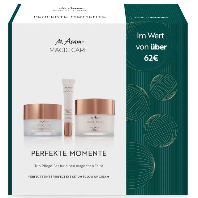 M. Asam MAGIC CARE Geschenkset mit Glow Up Cream (50 ml), Perfect Eye Serum (7 ml) & Perfect Teint (30 ml) - Anti-Aging Pflege, Weihnachtsgeschenkidee für Frauen, Pflege & Make-up Geschenkset 03 - Magic Care 3er Set