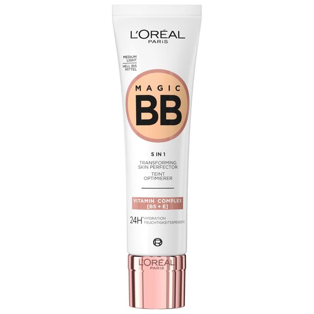 L'Oréal Paris Getönte Tagescreme, Für 24h Feuchtigkeit und einen ebenmäßigen Teint, Magic BB Teint Optimierer, Nr. 03 Medium Light (Mittel Hell), 1 x 30 ml 03 Medium Light 30 ml (1er Pack)