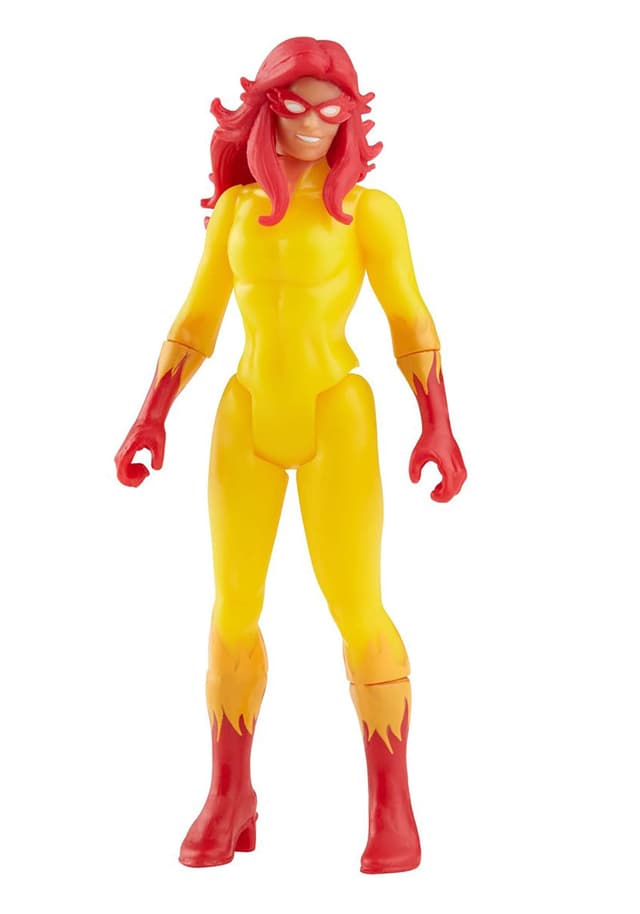 Marvel Hasbro Legends Series 9,5 cm große Retro 375 Collection Marvel‘s Firestar Action-Figur, Spielzeug für Kinder ab 4, Multi, F3822