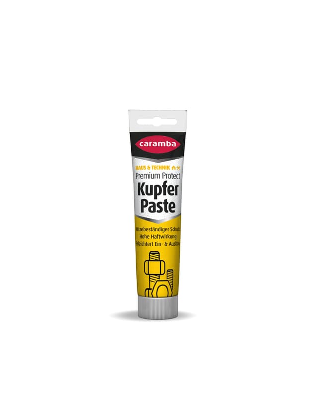 Caramba Premium Protect Kupfer Paste, Schmierfett für Schrauben und Metallteile, Temperatur- und Druckbeständig, Antifestbrennen und Korrosionsschutz, 100 g