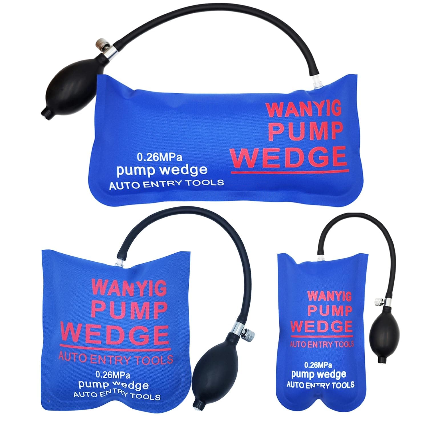 WANYIG 3 Stücke Air Wedge Pump Wedge Montagekissen Pneumatikspanner Montage Luftkissen Spreizkissen Montagehilfe Fenster für die Tür Fenster Installation und Auto-