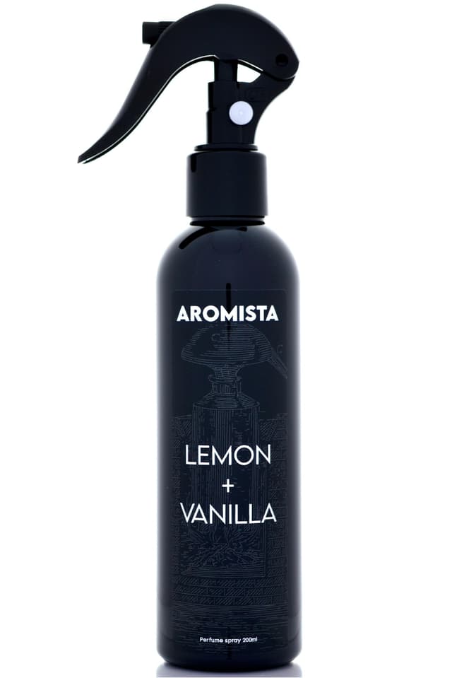 AROMISTA Lemon + Vanilla Auto Parfüm Raumspray 200ml Duftspray Auto Duft Raumduft Lufterfrischer Spray