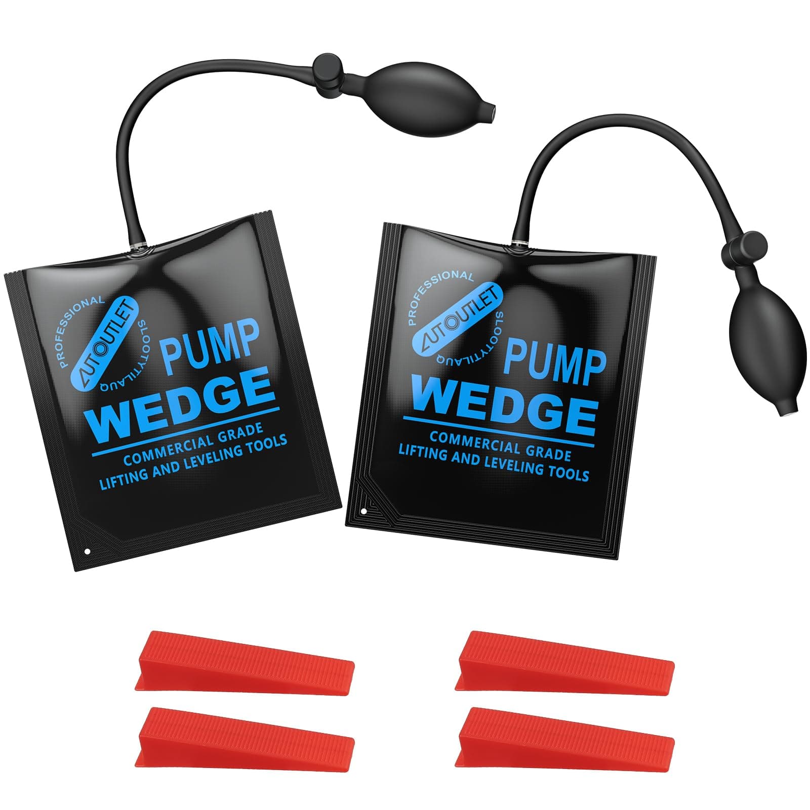 AUTOUTLET 2 Stück Montagekissen Pneumatikspanner, Air Wedge Pump Up Montage Luftkissen Spreizkissen Hebekissen, Belastung bis 150kg, Montagehilfe für die Tür Fenster Installation und Auto-Reparatur Glätte Fäche