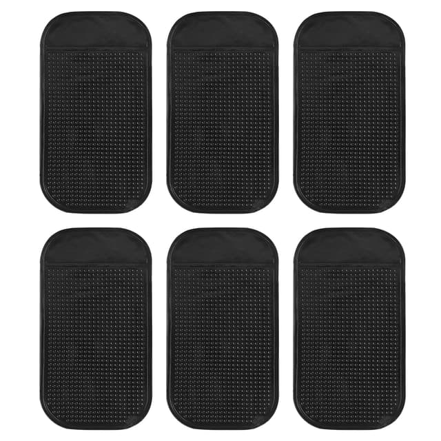 6 Stück Auto Armaturenbrett Anti Rutsch Matten, rutschfeste Anti Rutsch Pads für Handy, Schlüssel, Münzen & Brille, Wiederverwendbare Auto Antirutschmatte als Ablage Auto 14×8 cm