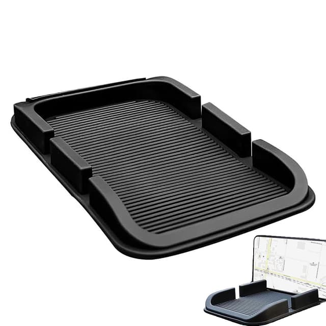 Antirutschmatte Auto Armaturenbrett, Antirutsch Pads Auto, Armaturenbrett Ablage, 3 in 1 Auto Anti Rutsch Pad, Anti Rutsch Matte, Für Autodekorationen, Brillen, Handys Verwendet (Schwarz)