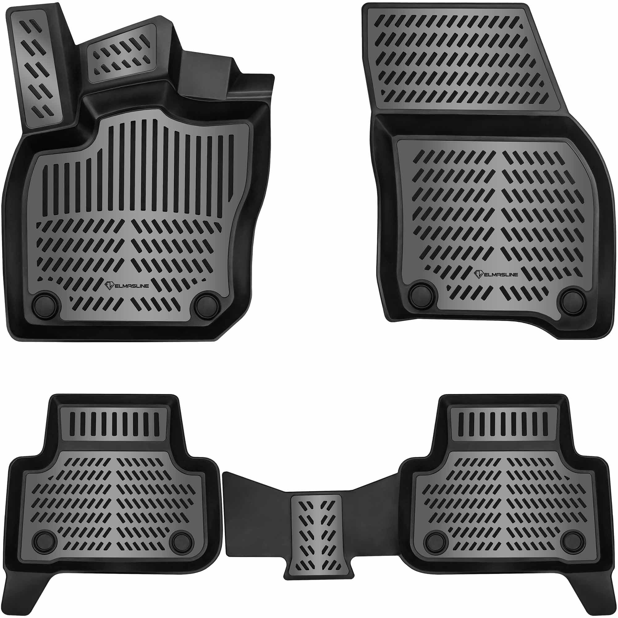 ELMASLINE 3D Gummimatten für VW TIGUAN 3 (III) 2024-2025 | | Extra hoher 5cm Rand | Zubehör Fußmatten | 3. Generation