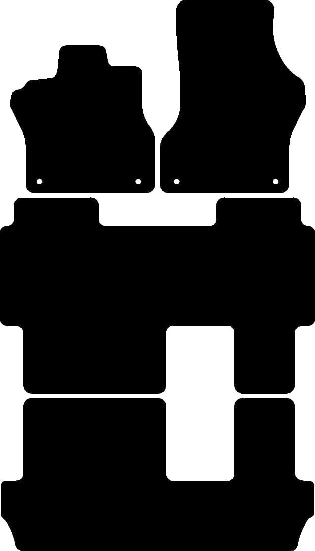 Kovvar Duogrip Gummimatten passend für Volkswagen ID.Buzz 2022-2025 Passend zur Ausführung: Langer Radstand | 7 Sitzer ID.Buzz 2022-2025 | Langer Radstand | 7 Sitzer DuoGrip Gummi