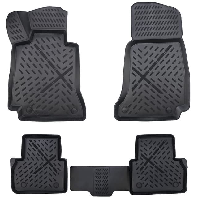 ELMASLINE 3D Gummimatten Set für Mercedes E-KLASSE W213/S213 2016-2023 | Extra hoher 5cm Rand | Zubehör Fußmatten W213(Baujahr ab 2016)