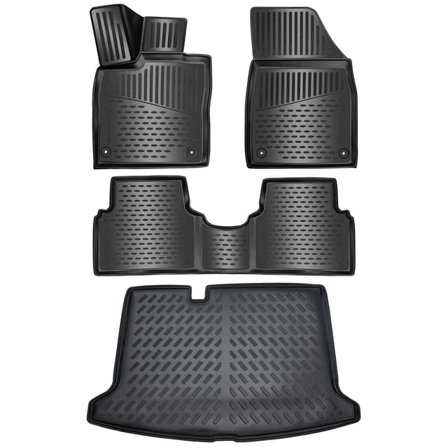 ELMASLINE 3D Gummimatten & Kofferraumwanne für Cupra Born 2021-2025 | Extra hoher 5cm Rand | Zubehör | Passend für den Standard-Ladeboden (passt Nicht in variablen Ladeboden)