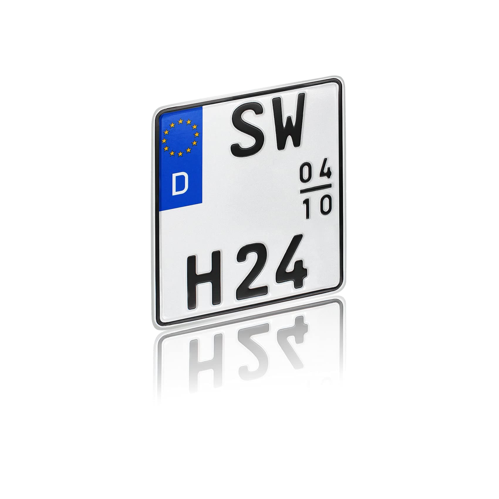 Finest Folia DIN-zertifizierte EU Kfz Saison Kennzeichen für Motorrad alle Größen 180x200 220x200 offizielle Nummernschilder Wunschkennzeichen (13 Kennzeichen Motorrad Saison)