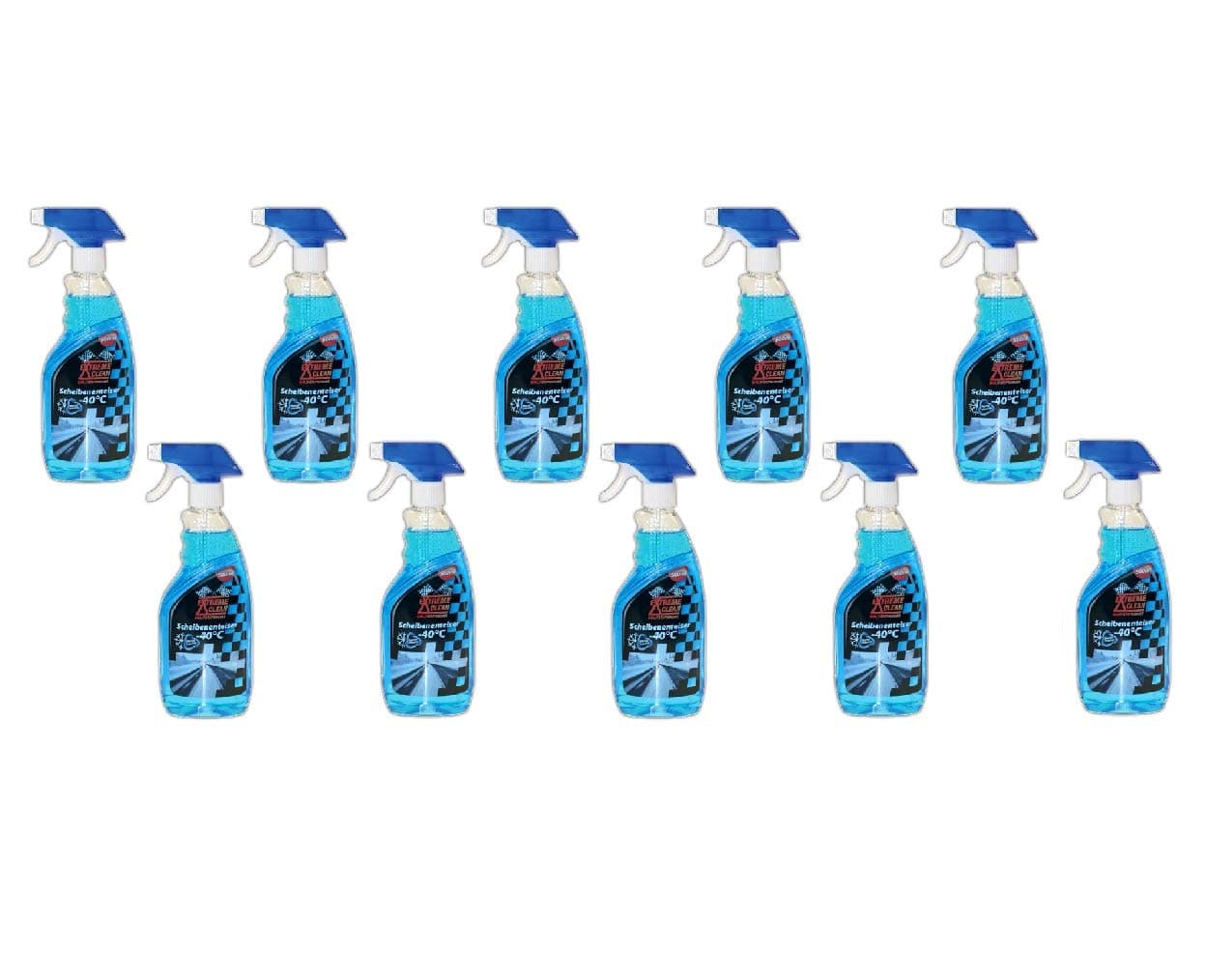 Dahlmann Tools/Extreme Clean 10x 500ml Auto Scheibenenteiser Enteiser Spray Auto Scheibenfrostschutz bis -40°C 5 Liter