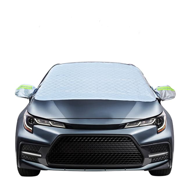 Frontscheibenabdeckung Auto, Magnetischer Schneeschutz Abdeckung Winters Fixierung Faltbare Abnehmbare Auto Abdeckung für die gegen Schnee, EIS, Frost, Staub, Sonne (148 * 116cm)