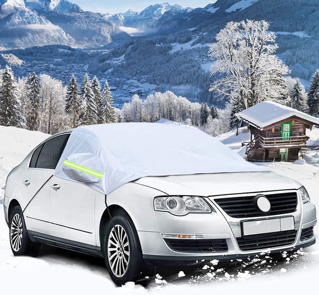 iKALULA Frontscheibe Abdeckung, Auto Scheibenabdeckung Winterschutz Faltbare Abnehmbare Windschutzscheiben Autoabdeckung Winterabdeckung Eisschutzfolie für gegen Schnee Frost und Sonne, 130 * 220cm 130*220cm