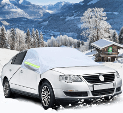 iKALULA Frontscheibe Abdeckung, Auto Scheibenabdeckung Winterschutz Faltbare Abnehmbare Windschutzscheiben Autoabdeckung Winterabdeckung Eisschutzfolie für gegen Schnee Frost und Sonne, 130 * 220cm 130*220cm