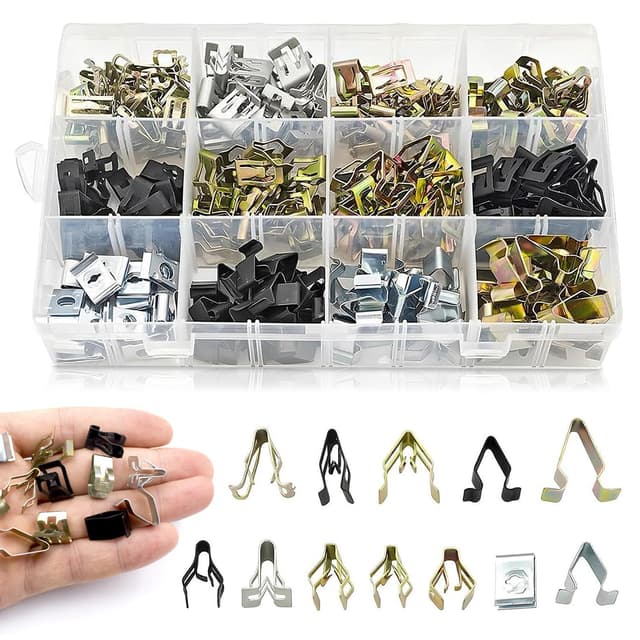 240 Stück Auto Befestigung Clips Metall, Kofferraum Verkleidung Befestigungsklammern Innenverkleidung Befestigungsclips Federklammern Für VW Skoda Seat Audi