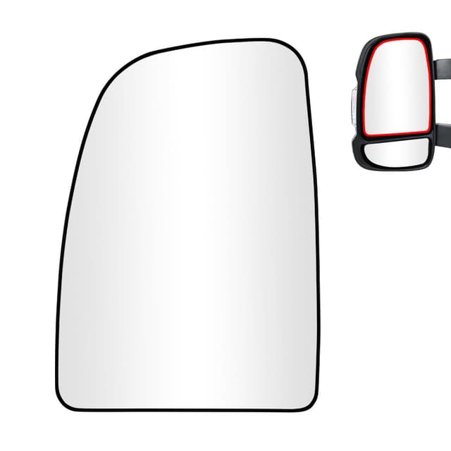SENZEAL Spiegelglas Fahrerseite Beheizbar mit Trägerplatte für Fiat Ducato Citroen Jumper Relay Peugeot Boxer 2006-2023 8151LJ 71748246 Außenspiegel Glas Ersatz Oben Links Oben Links (06-23)-Beheizbar