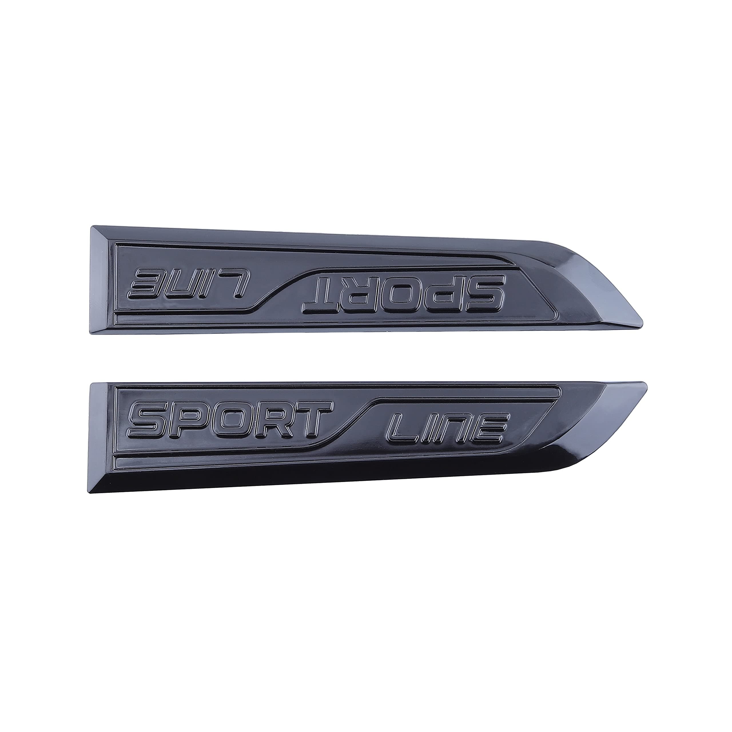 2 Stück Sport Line Emblem Auto Abzeichen Aufkleber für Auto Side Rear Dekoration Zubehör (schwarz)