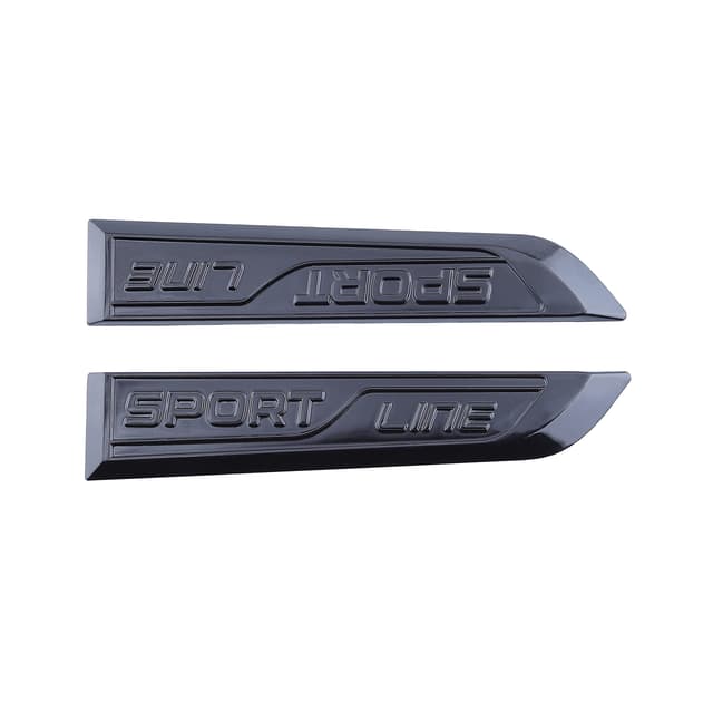 2 Stück Sport Line Emblem Auto Abzeichen Aufkleber für Auto Side Rear Dekoration Zubehör (schwarz)