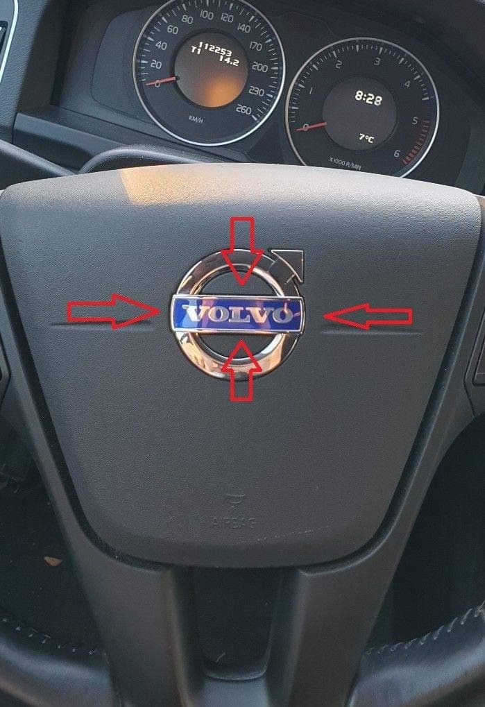 Lenkrad Volvo Original Emblem Zeichen Logo Airbag V40 S60 V60 XC60 V70 XC70 S80