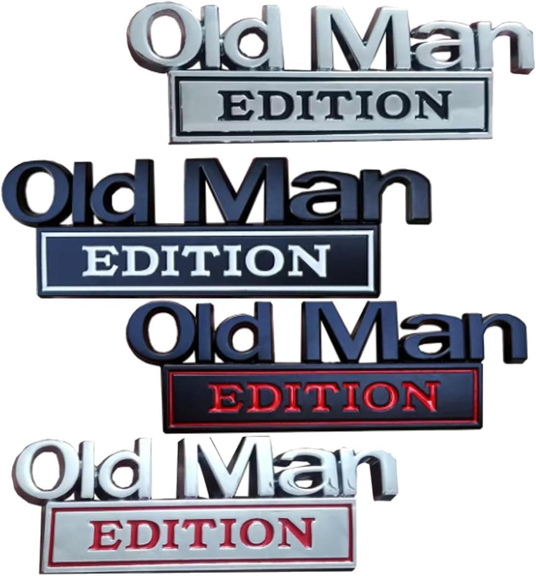 Old Man Edition Auto-Emblem, Autoaufkleber Für Männer, 3D-Metall-Aufkleber, Lustige Edition Stoßstangenaufkleber Für Auto, LKW, SUV, Seite Oder Heckklappe, Kofferraum Körper