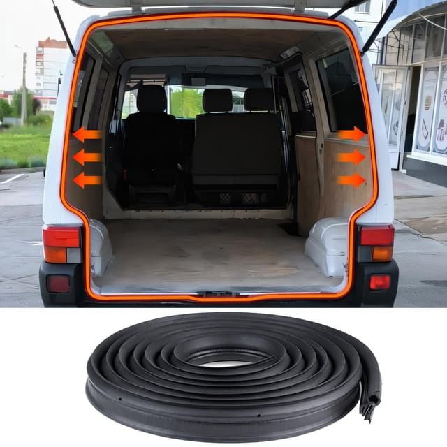 Heckklappendichtung Dichtung Kompatibel mit VW T4 Transporter 1990-2003 Gummidichtung Alle Modelle Bus Kasten Multivan 721827705B Auto Türdichtung