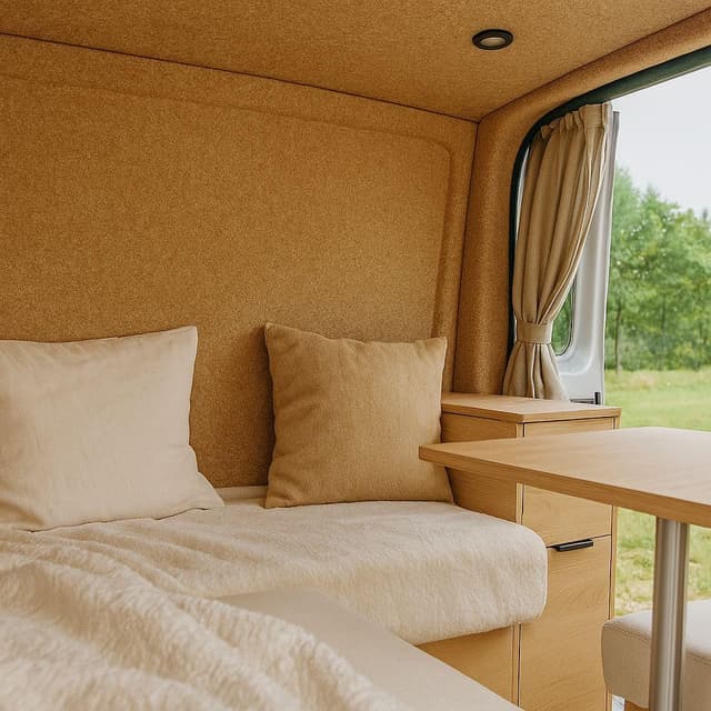 Carpetfilz, R-Pet ECO Filz für Wohnmobilausbau, Isolierung und Verkleidung von Auto, Camper, Van und vieles mehr! Wahlweise selbstklebend und nicht selbstklebend! (Camel - nicht selbstklebend)