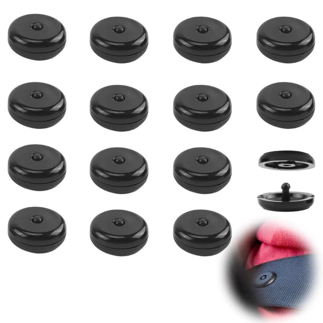 15 Paar Gurtstopper Auto, Sicherheitsgurt Stopper - Universaler Auto Gurt Stecker mit Clip | Gurthalter für alle Sicherheitsgurte | Stoppt Rutschen in Auto, LKW, SUV (Schwarz)