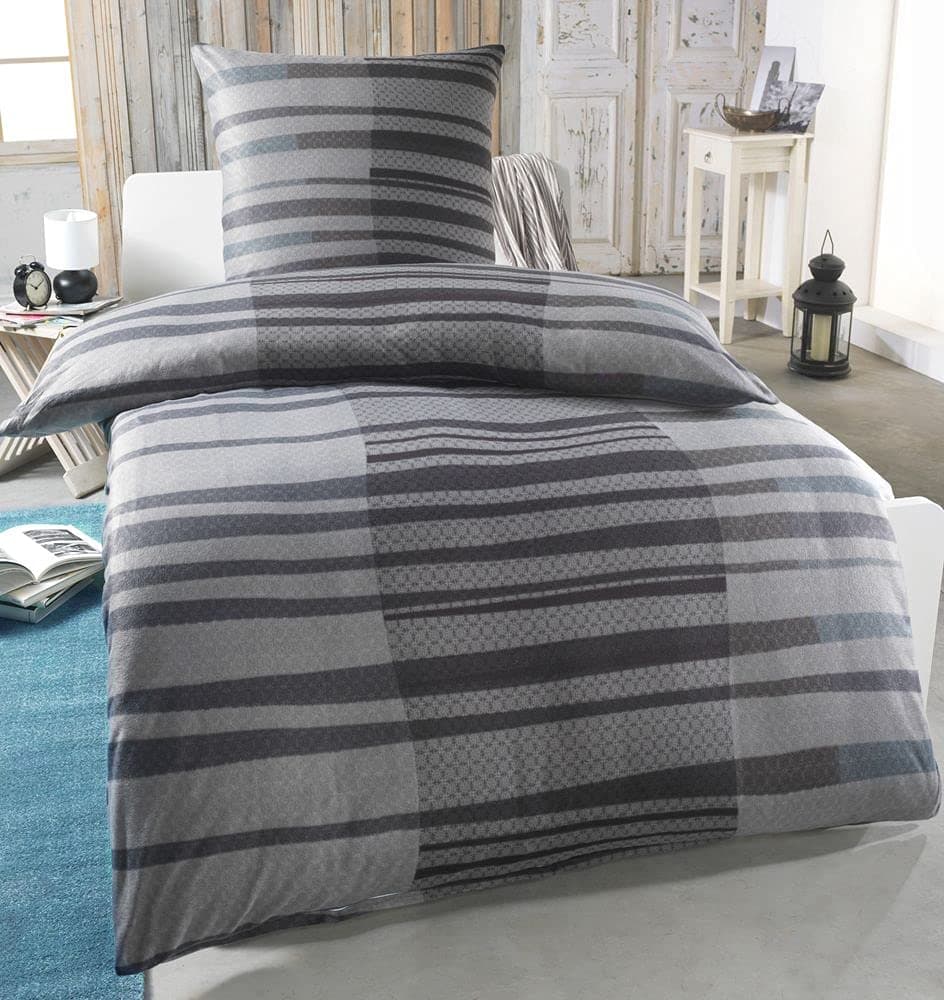 DreamHome Warme Winter Microfaser Thermo Fleece Bettwäsche 135x200 155x220 200x200 Moderne, Größe:155 x 220 cm, Design - Motiv:Design 3 155 x 220 cm Design 3