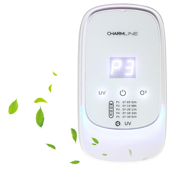 Charmline Luftreiniger mit Ozon, UV Dedesinfektion mit Duftbox, Geruchsneutralisierer für Räume, Gerüche Neutralisieren für Zimmer Küchen, Badezimmer, Haustierzimmer MNS-X11