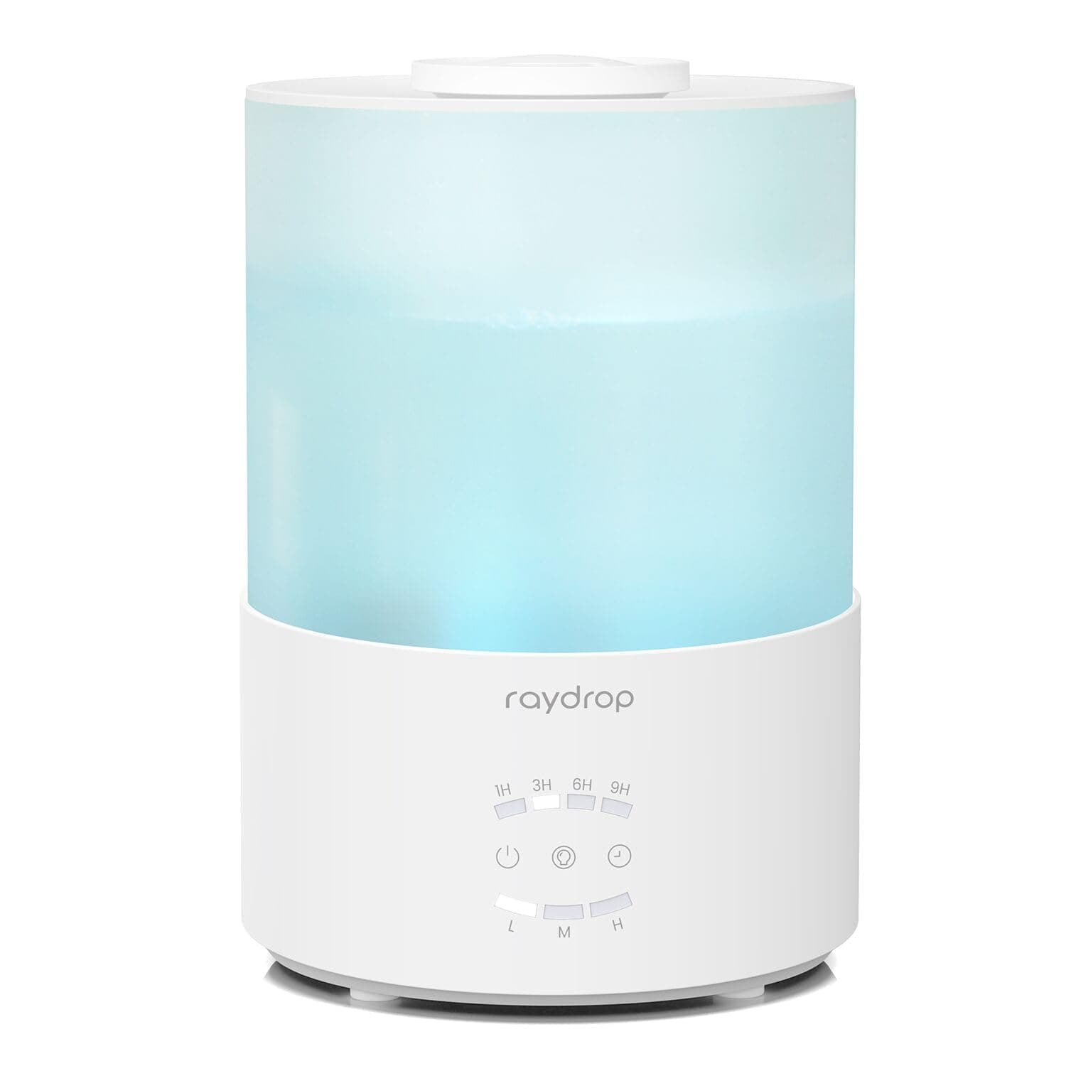 raydrop Luftbefeuchter Schlafzimmer 3L, Ultraschall Cool Mist Luftbefeuchter für große Räume & Zuhause, Top-Fill Humidifier für Baby & Pflanzen, Aroma Diffusor mit LED-Licht, Timer & Auto-Abschaltung 3.0L Top-Fill