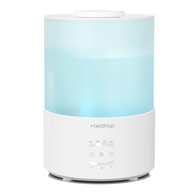 raydrop Luftbefeuchter Schlafzimmer 3L, Ultraschall Cool Mist Luftbefeuchter für große Räume & Zuhause, Top-Fill Humidifier für Baby & Pflanzen, Aroma Diffusor mit LED-Licht, Timer & Auto-Abschaltung 3.0L Top-Fill