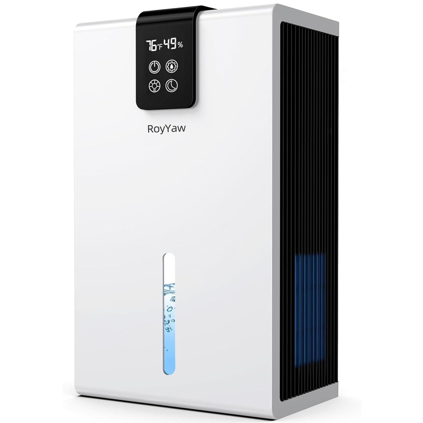 Luftentfeuchter, 2300ML Luftentfeuchter Elektrisch Mit LED-Anzeige, Automatischer Neustart, 7 Farbige Kontrollleuchten, Tragbarer Raumentfeuchter, 110m³ (45m²) für Wohnung, Bad, Keller