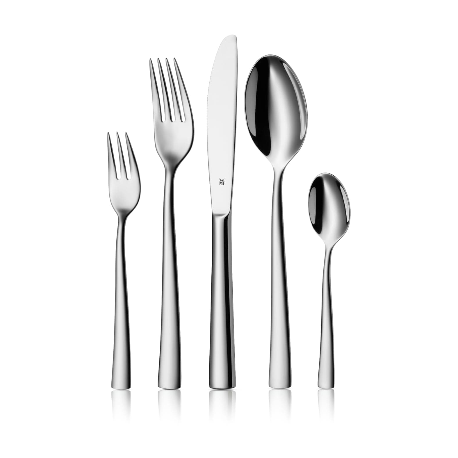 WMF Philadelphia Besteck Set 12 Personen, Besteck 60 teilig, Monobloc-Messer, Cromargan Edelstahl poliert, glänzend, spülmaschinengeeignet Philadelphia – Besteckset 60-teilig