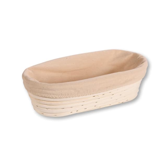 KESPER | Gärkörbchen, Material: Rattan, Textilfutter (abnehmbar), Maße: 28 x 15 x 8 cm, Farbe: Natur | 19632 Oval | 28x15 cm Natur