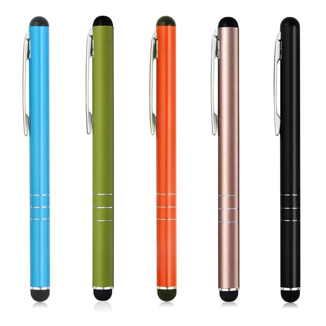 5 Stück Touchscreen Stift, Handystifte zum Tippen, Eingabestifte für iPhone, Samsung Galaxy, Xiaomi, Google Pixel Motorola, Tablets und Alle Smartphones, Blau, Grün, Orange, Gold, Schwarz Multicolor