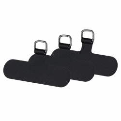 OLEPHY Handykette Universalpads 3 Stück, Phone Tether Tab für iPhone&Samsung, Handy-Lanyard-Patch, Ultradünne Universalpads Kompatibel mit Alle Standard Hülle - Schwarz 3 Stück Schwarz