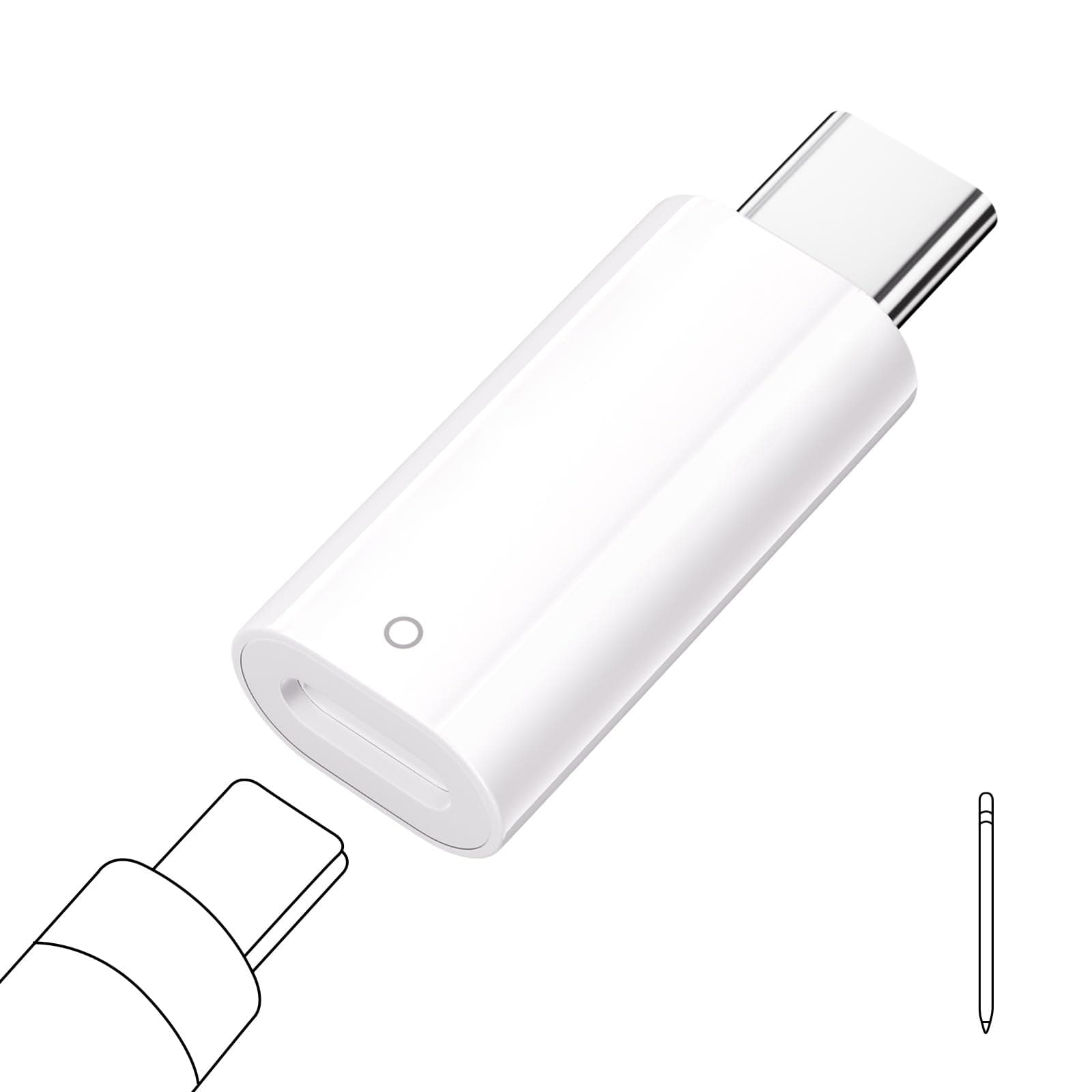 USB-C für Apple Pencil Ladeadapter 1. Generation – Schnell Laden und Bluetooth-Kopplung, Kompatibel mit iPad 10 und USB-C Geräten – Abriebfeste, Robuste Materialien für Langfristige Nutzung
