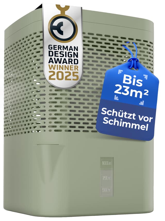 BonAura® Luftentfeuchter ohne Strom - Raumentfeuchter für Keller, Bad uvm. - 680g Luftenfeuchter Nachfüllpack inklusive - Entfeuchter und Luftentfeuchter Granulat im Set - Schutz vor Schimmel Pistacchio Grün