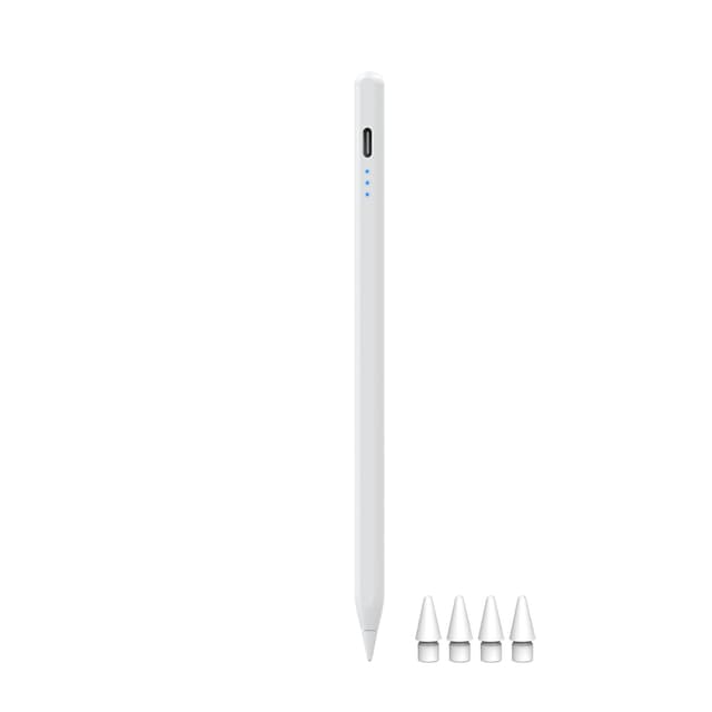 PHOSURA Stift für Apple iPad (2018-2025) – USB-C 2X Schnellladung, Neigungssensitivität & Palm Rejection, Pencil für iPad 11/10/9/8/7/6, Pro M4 13"/12,9″/11″, Air M3/M2/5/4/3, Mini 7/6/5 Weiß