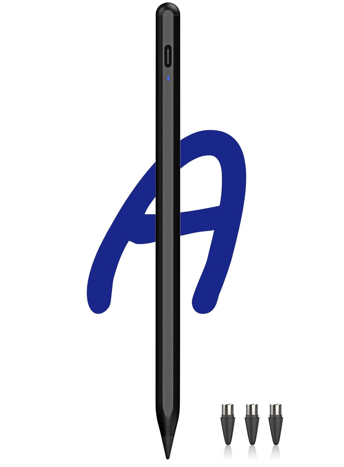 Stylus Stift für A9+ Tablet Power-Display Android Tablet Stift POM Feder Stift Type-C Schnellladung Stylus Pen Kompatibel mit Samsung Tab A9/A9+ und Anderen Android-Smartphones und -Tablets (Schwarz) 15A-Schwarz