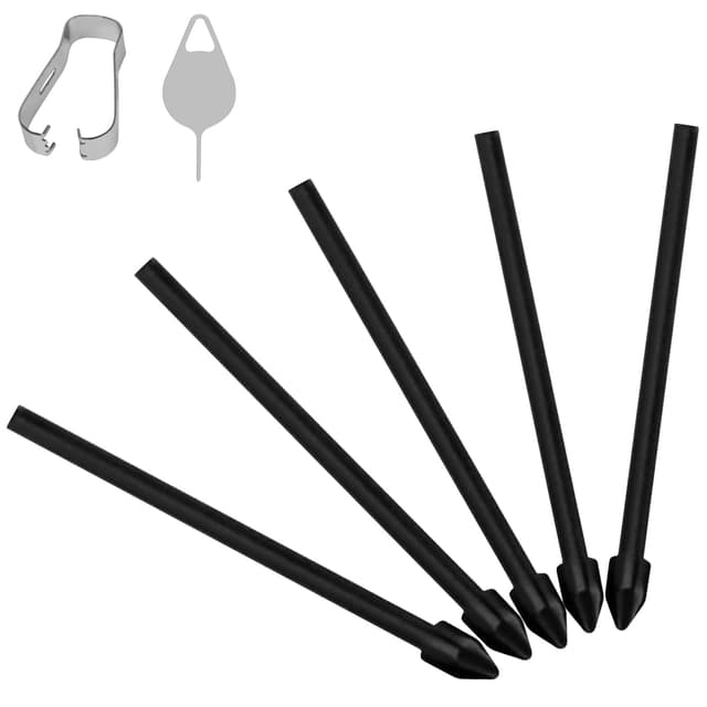 Flintronic S-Pen Ersatzspitzen, Ersatz Touch Stylus Tips, Ersatzspitze mit Pinzettenwerkzeug für Galaxy Tab S9/S8/S6/S7/S7+/S6 Lite/Note10/Note 5G/Note10+/Note10+ 5G/Note20, 5Stück, Schwarz #1 5Stück Schwarz