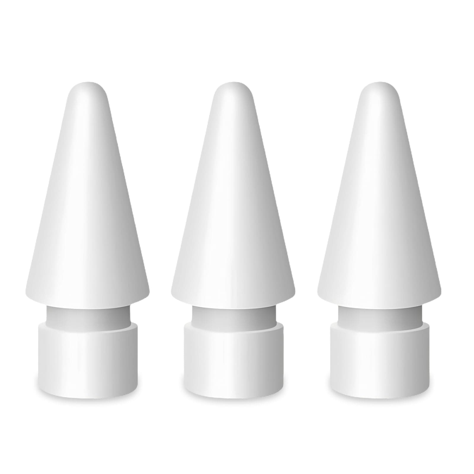 flintronic 3 Stück Kompatibel mit Apple Pencil Spitzen,Spitzen Kompatibel für Apple Pencil 2 Gen & 1St, Hochempfindlich iPencil Spitze Ersatzspitzen Eingabestift Nib Kompatibel für iPad Pro-Weiß 10*6*0.9CM