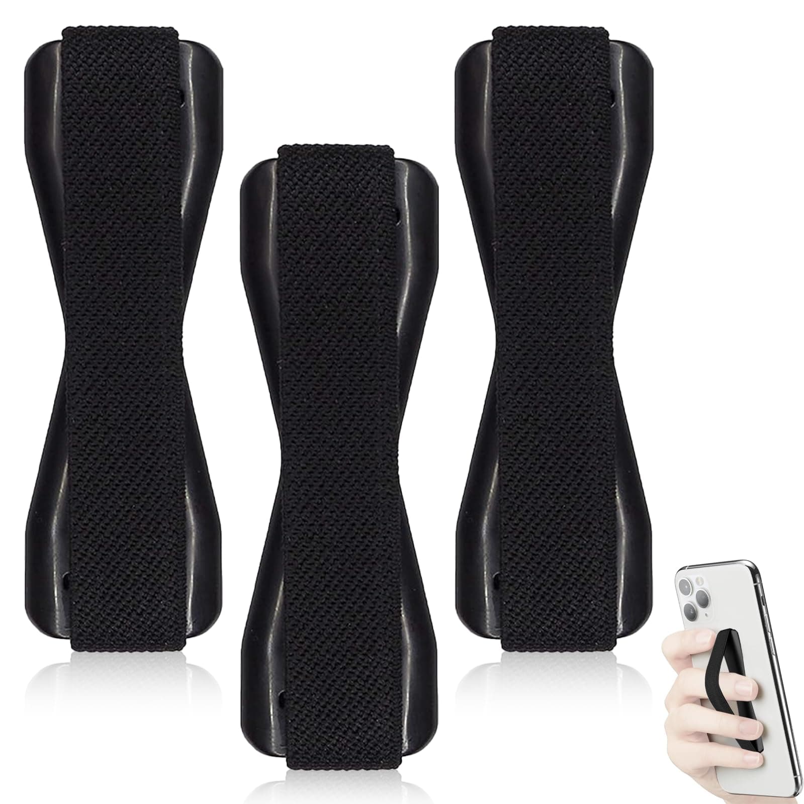 3 Stück Premium Smartphone Fingerhalter Handy Halter, Einhandbedienung Handy Halter Fingerhalter Griff Halter, Selfie Handy Halter Selbstklebender Handy Griff