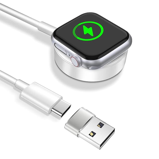 Schnell Ladekabel für Apple Watch - imodomio 1M USB C-USB A Schnellladegerät Kompatibel mit iWatch Series 10/9/8/7/6/5/4/3/2 (Kein Adapter)